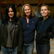Krysten Ritter, Melissa Rosenberg, and Rachael Taylor on the Jessica Jones set.